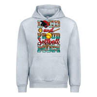 Heather Grey loud and proud softball mom Urban Hoodie - RanaPortraitStore