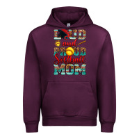 Mauve Wine loud and proud softball mom Urban Hoodie - RanaPortraitStore