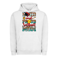 Pigment Lunar Rock loud and proud softball mom Urban Hoodie - RanaPortraitStore