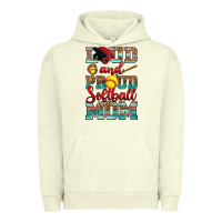 Pigment Pistachio loud and proud softball mom Urban Hoodie - RanaPortraitStore