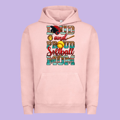 Loud And Proud Softball Mom Urban Hoodie Designed By Ranaportraitstore