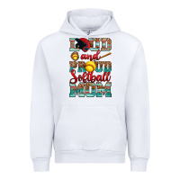 White loud and proud softball mom Urban Hoodie - RanaPortraitStore