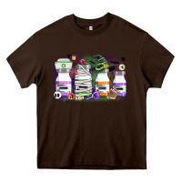 Chocolate Brown nurse medicine bottles Heavy Core Tee - CowGirlArtShop
