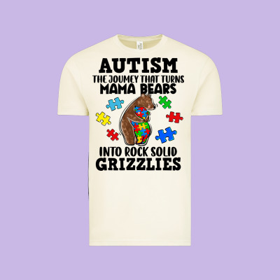Autism Grizzlies Vintage Tee Designed By Fadigitalartstudio