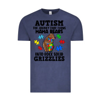 Vintage Denim Autism grizzlies Vintage Tee - FaDigitalArtStudio