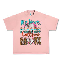 Salmon My Favorite Player Calls Me Mom Urban Heavy Tee - BundleAndBundleShop
