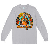 Moon Dust thankful pumpkin rainbow Long Sleeve Tee - BundleAndBundleShop