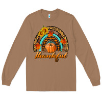 Toasted Coconut thankful pumpkin rainbow Long Sleeve Tee - BundleAndBundleShop