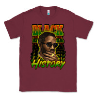 Burgundy Black history afro man Classic Tee - HowdyJamesFarm