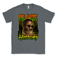 Charcoal Heather Black history afro man Classic Tee - HowdyJamesFarm