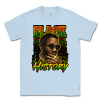 Dusty Blue Black history afro man Classic Tee - HowdyJamesFarm