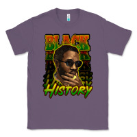 Lavender Black history afro man Classic Tee - HowdyJamesFarm