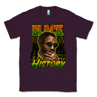 Plum Black history afro man Classic Tee - HowdyJamesFarm