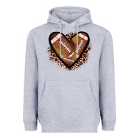 Heather Grey heart football Heavyweight Hoodie - JahusDesignShop