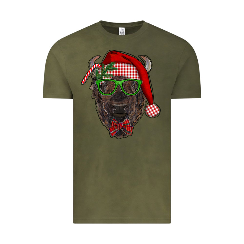 Christmas Bison Vintage Tee by RanaPortraitStore | Teevron