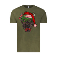 Vintage Olive christmas bison Vintage Tee - RanaPortraitStore