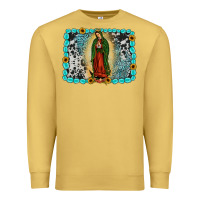 Antique Gold Gemstone our lady of Guadalupe Premium Sweatshirt - JahusDesignShop