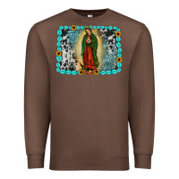 Chestnut Gemstone our lady of Guadalupe Premium Sweatshirt - JahusDesignShop