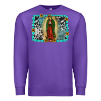 Purple Gemstone our lady of Guadalupe Premium Sweatshirt - JahusDesignShop