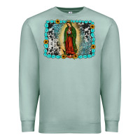 Seafoam Gemstone our lady of Guadalupe Premium Sweatshirt - JahusDesignShop