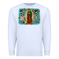 White Gemstone our lady of Guadalupe Premium Sweatshirt - JahusDesignShop