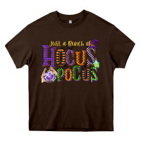Chocolate Brown just a bunch of hocus pocus Heavy Core Tee - CowGirlArtShop