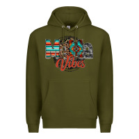 Army Green mama vibes Premium Hoodie - RacoonDesign