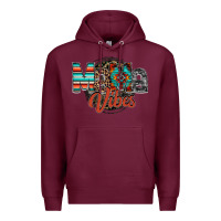 Burgundy mama vibes Premium Hoodie - RacoonDesign