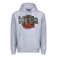 Heather Grey mama vibes Premium Hoodie - RacoonDesign