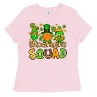 Bubblegum Pink St. Patrick's Shenanigans squad gnomies Ladies Tee - OliviaCreatesArt
