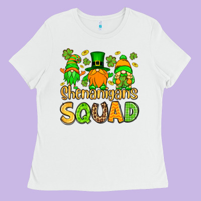 St. Patrick's Shenanigans Squad Gnomies Ladies Tee Designed By Oliviacreatesart