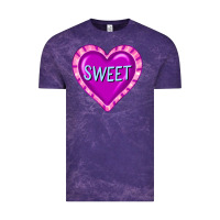 Cloud Purple valentine's day hearts Vintage Tee - FaDigitalArtStudio