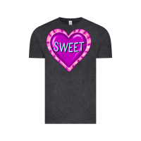 Vintage Black valentine's day hearts Vintage Tee - FaDigitalArtStudio