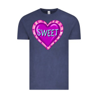 Vintage Denim valentine's day hearts Vintage Tee - FaDigitalArtStudio