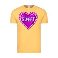Vintage Mustard valentine's day hearts Vintage Tee - FaDigitalArtStudio