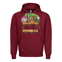 Burgundy zoo crew Zipper Hoodie - JahusDesignShop