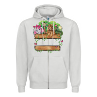 Dove Grey zoo crew Zipper Hoodie - JahusDesignShop