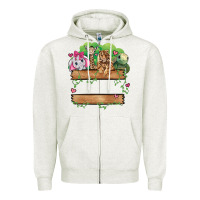 Oatmeal Heather zoo crew Zipper Hoodie - JahusDesignShop