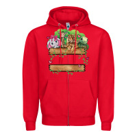 Red zoo crew Zipper Hoodie - JahusDesignShop