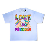 Grape Ice Love Is Freedom Urban Heavy Tee - BundleAndBundleShop