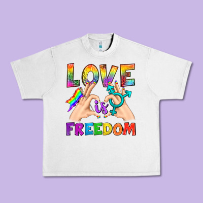 Love Is Freedom Urban Heavy Tee Designed By Bundleandbundleshop