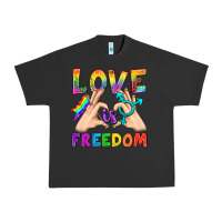 Pigment Black Love Is Freedom Urban Heavy Tee - BundleAndBundleShop