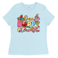 Baby Blue Easter Day One hoppy Teacher Ladies Tee - OliviaCreatesArt
