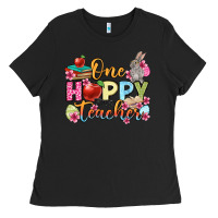 Black Easter Day One hoppy Teacher Ladies Tee - OliviaCreatesArt