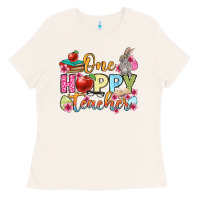 Easter Day One Hoppy Teacher Ladies Tee | Teevron