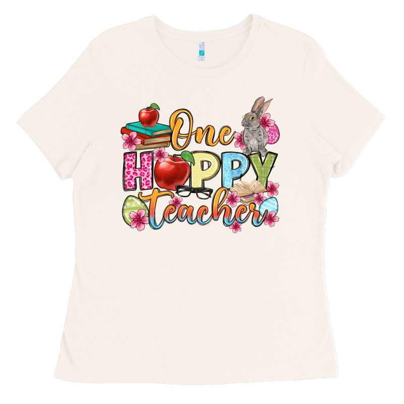 Easter Day One Hoppy Teacher Ladies Tee by OliviaCreatesArt | Teevron