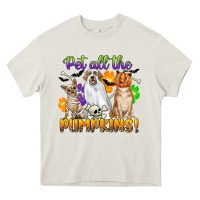 Cream pet all the pumpkins Heavy Core Tee - CowGirlArtShop