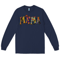 Navy halloween mama Long Sleeve Tee - BundleAndBundleShop