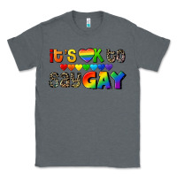 Charcoal Heather It's okay to say Gay pride Classic Tee - CowGirlArtShop