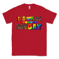 Red It's okay to say Gay pride Classic Tee - CowGirlArtShop